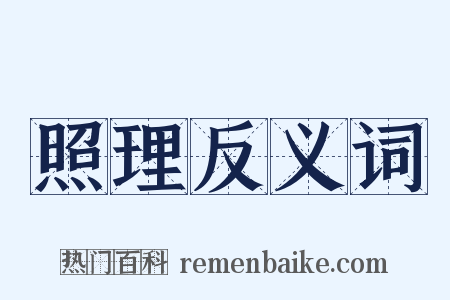 照理反义词是什么意思的图片